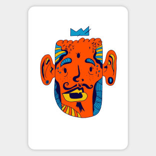 Orange Blue Strange King Pierre Magnet